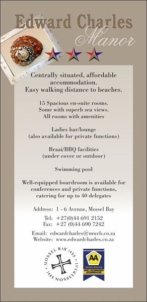 Brochure designed for Edward Charles Manor in Mossel Bay